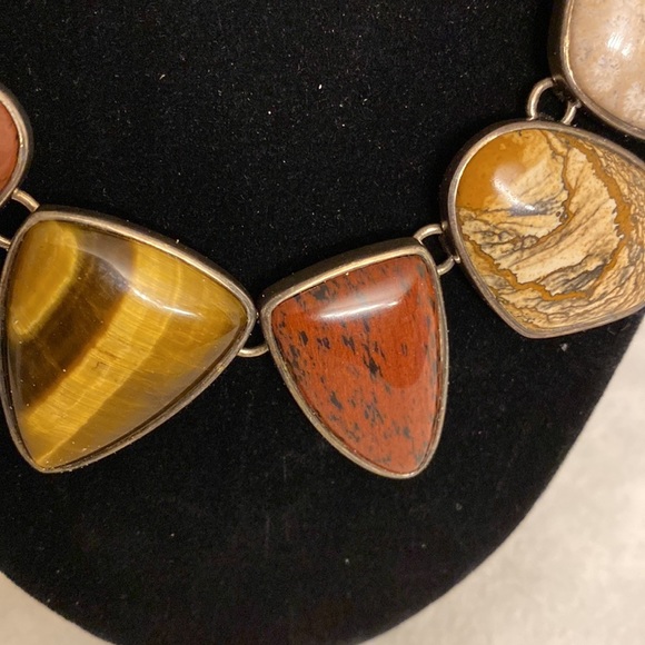 Statement Necklace in gems stones New in box - Picture 4 of 11